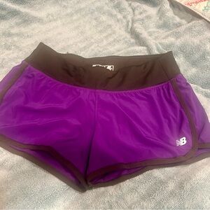 New Balance Women's Athletic Shorts in Purple and Black